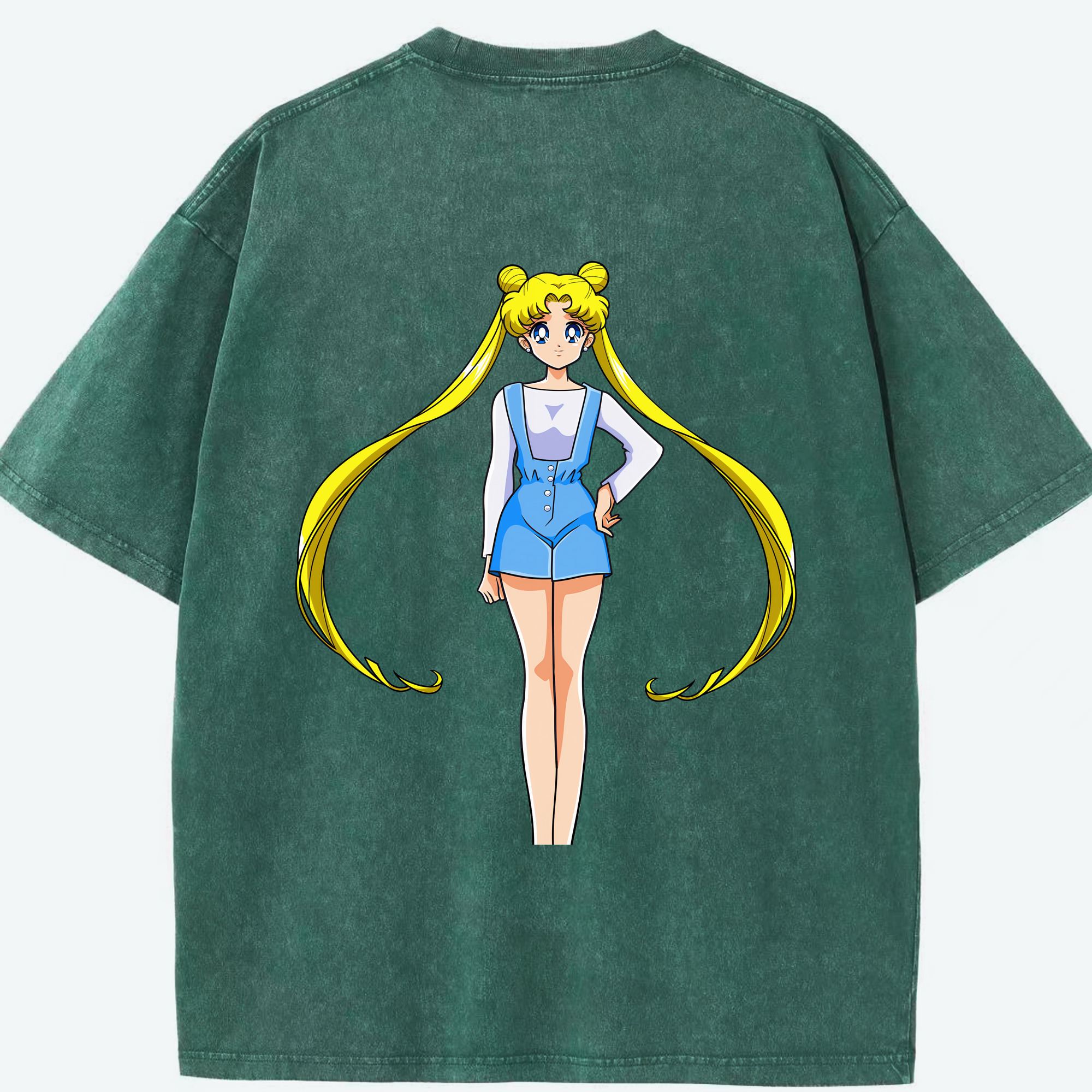 （画像用） 美少女戦士セーラームーン 愛野 美奈子 あいの みなこ Sailor Moon Aino Minako 綿100% ヴィンテージ風 半袖Tシャツ（背面プリント）